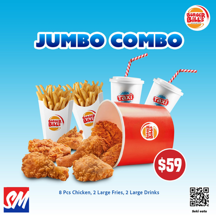 Jumbo Stack Combo "PICKUP FROM BURGER BILLS VAITELE ONLY"