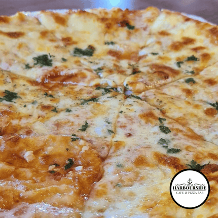 Garlic Cheese Pizza "PICK UP AT SAVAII HARBOURSIDE CAFE & PIZZA BAR ONLY"