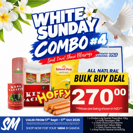WHITE SUNDAY COMBO #4 "PICKUP FROM AH LIKI WHOLESALE"