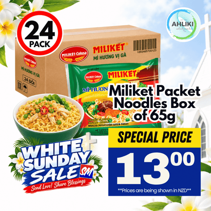 Miliket Packet Noodles Box of 65g 24PACK Assorted