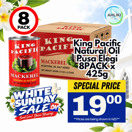 King Pacific Natural Oil Pusa Elegi 8PACK x 425g