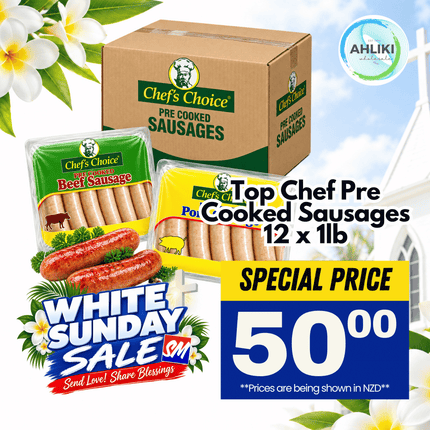 Top Chef Pre Cooked Sausages 12 x 1lb