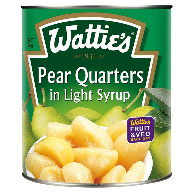 Watties Pear Quarters 3kg "PICKUP FROM FARMER JOE SUPERMARKET UPOLU VAITELE ONLY"