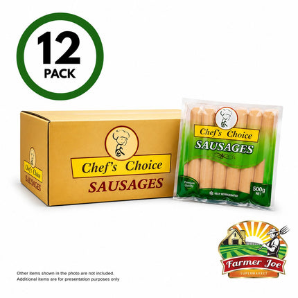 Box of Chefs Choice Precooked Sauages - Beef/Pork "PICKUP FROM FARMER JOE SUPERMARKET VAITELE ONLY"