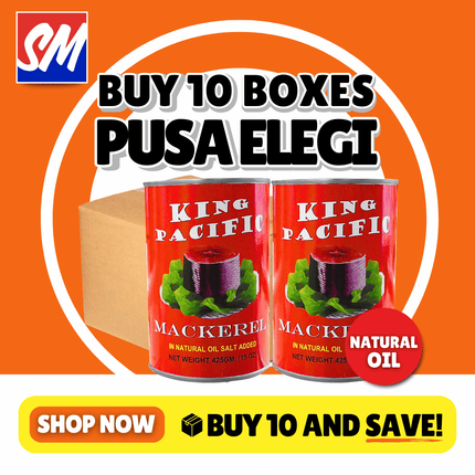 10 x Boxes King Pacific Elegi Natural Oil Suau'u 8PACK x 425g (Select from one brand available) [NOT AVAIL AT HQ & VAITELE] "PICKUP FROM AH LIKI WHOLESALE"
