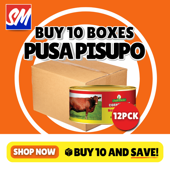 10 x Boxes Chefs Choice Corned Beef Pisupo 12x340g (12oz) "PICKUP FROM AH LIKI WHOLESALE"