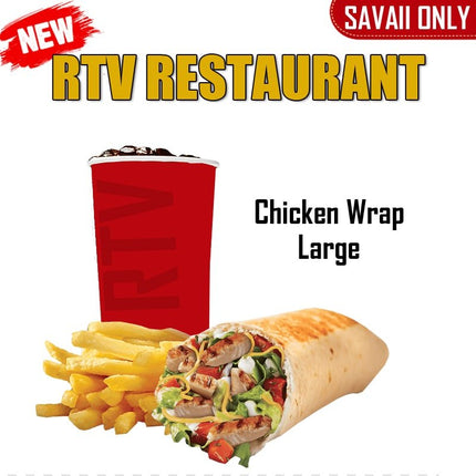 Chicken Wrap LRG "PICKUP FROM RTV SALELOLOGA" - Samoamarket.com