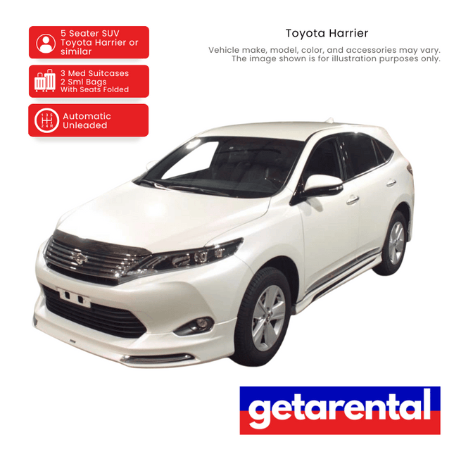 Toyota Harrier 5 Seater SUV - Rental Car