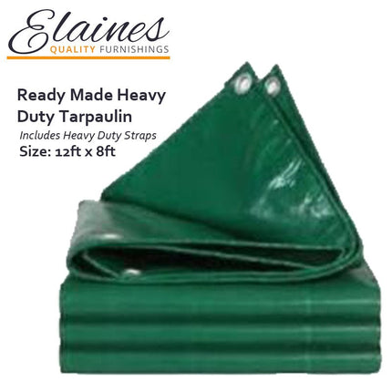 Green Ready Made Heavy Duty Tarpaulin (12ft x 8ft) "PICK UP FROM ELAINE ALAFUA" - Samoamarket.com