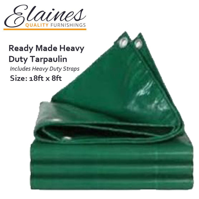 Green Ready Made Heavy Duty Tarpaulin (18ft x 8ft) "PICK UP FROM ELAINE ALAFUA" - Samoamarket.com