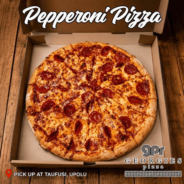 Pepperoni Pizza “PICKUP FROM GEORGIES PIZZA TAUFUSI, UPOLU”