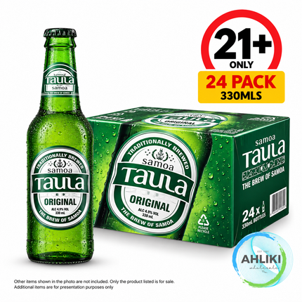 Samoa Taula Beer Original Lager Small 330mls x 24PACK 21+ ONLY