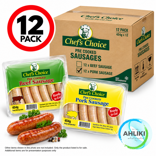 Top Chef Pre Cooked Sausages 12 x 1lb