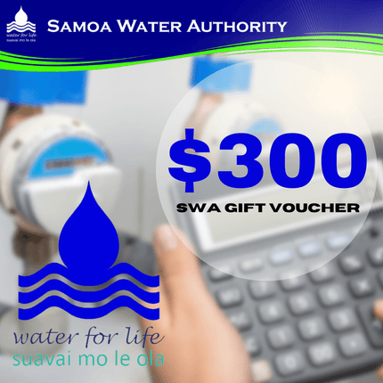 Samoa Water $300 Tala Gift Voucher - "Water For Life" - Samoamarket.com