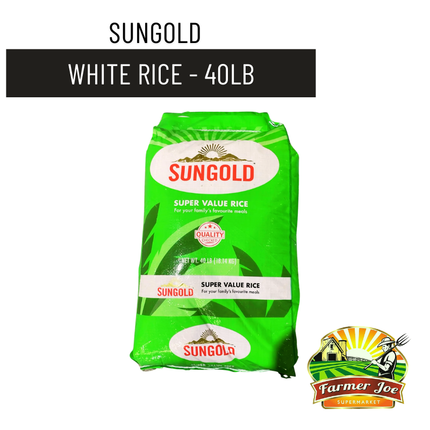 Sungold White Rice 40LB "PICKUP FROM FARMER JOE SUPERMARKET UPOLU ONLY"