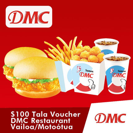 $100 Tala Meal Voucher at DMC Upolu - Vailoa or Moto'otua DMC Upolu 