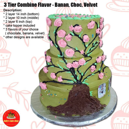 3 Tier Combine Flavor - Banana, Choc, Velvet "PICK UP AT VAITELE MARKET SHOP #R8, UPOLU - Samoamarket.com