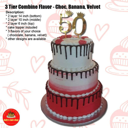 3 Tier Combine Flavor - Choc, Banana, Velvet "PICK UP AT VAITELE MARKET SHOP #R8, UPOLU" - Samoamarket.com