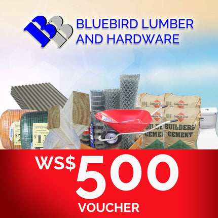 Bluebird Lumber Gift Voucher WS$500 "PICKUP FROM BLUEBIRD LUMBER & HARDWARE" Bluebird Lumber 