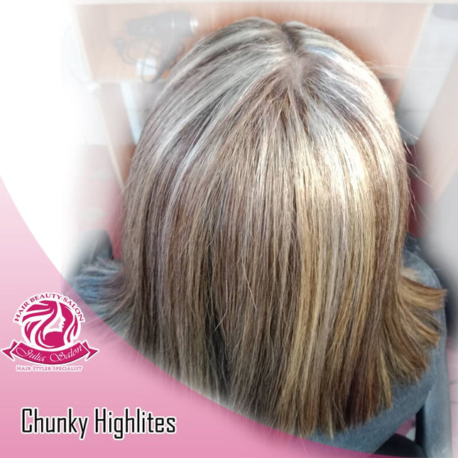 Chunky Highlites "ORDERS PROCESS AT JULIA'S SALON VAITELE SHOP #22" Julia's Hair Salon & Barbershop 