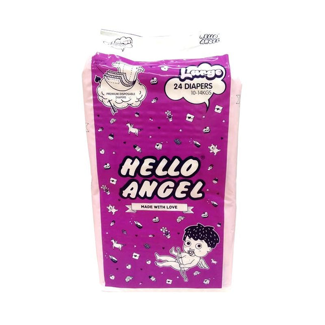 Hello Angel Diapers Nappies Large 24s - Case Of 3 "PICKUP FROM AH LIKI WHOLESALE" Ah Liki Wholesale 