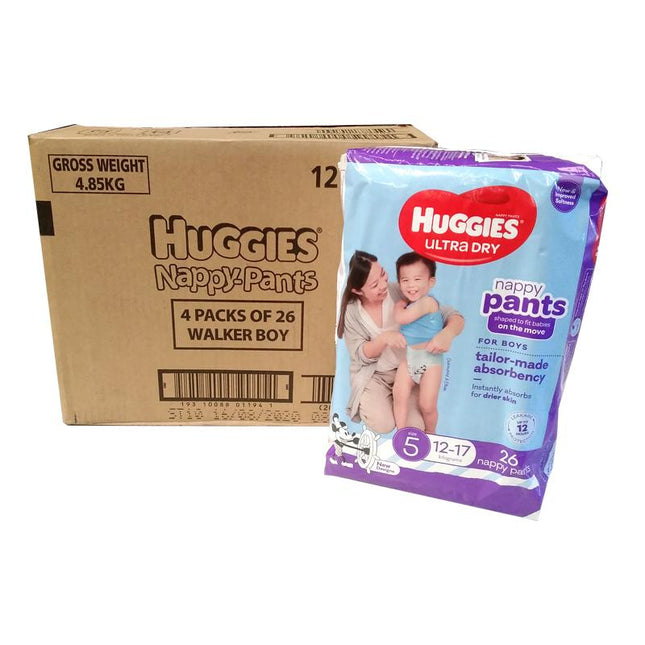 Huggies Nappy Pants 4 Packs Of 26 Walker Boy "PICKUP FROM AH LIKI WHOLESALE" Ah Liki Wholesale 