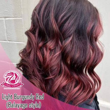 Light Burgundy Red "ORDERS PROCESS AT JULIA'S SALON VAITELE SHOP #22" Julia's Hair Salon & Barbershop 