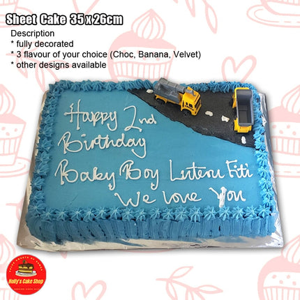 Sheet Cake #4 35x26cm "PICK UP AT VAITELE MARKET SHOP #R8, UPOLU" Holly's Cake Shop 