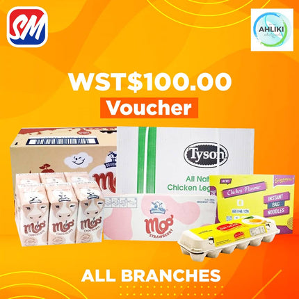 Ah Liki Wholesale WST$100 Voucher "REDEEM AT AH LIKI WHOLESALE" - Samoamarket.com