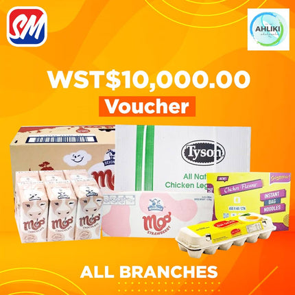 Ah Liki Wholesale WST$10,000.00 Voucher "REDEEM AT AH LIKI WHOLESALE" - Samoamarket.com