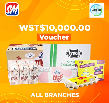 Ah Liki Wholesale WST$10,000.00 Voucher "REDEEM AT AH LIKI WHOLESALE" - Samoamarket.com