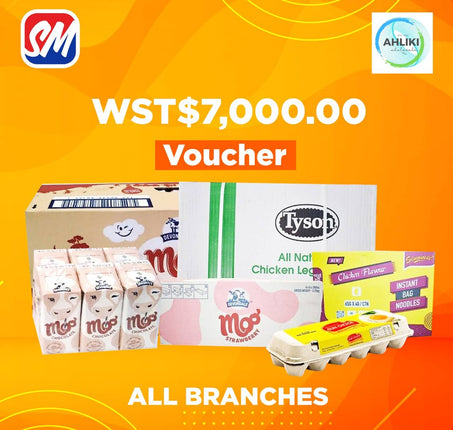 Ah Liki Wholesale WST$7,000.00 Voucher "REDEEM AT AH LIKI WHOLESALE" - Samoamarket.com