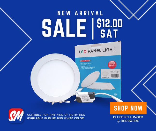 Led Small Power Panel Light (Round) 12W - Substitute if sold out 'PICKUP FROM BLUEBIRD LUMBER & HARDWARE' Bluebird Lumber 