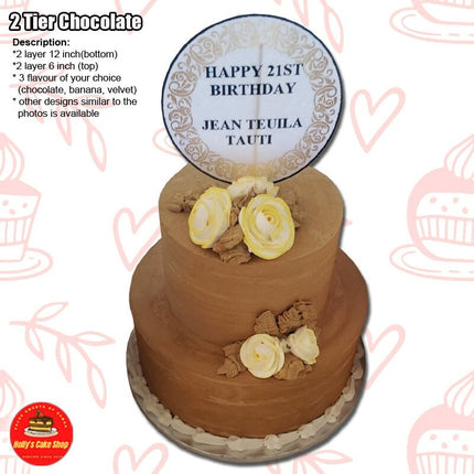 Chocolate 2 Tiers "PICK UP AT VAITELE MARKET SHOP #R8, UPOLU" - Samoamarket.com