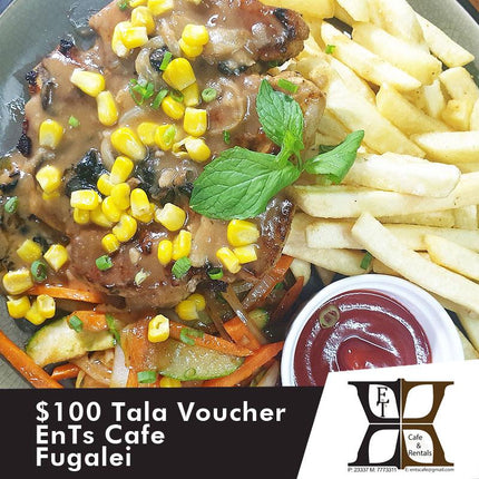 EnTs Cafe Fugalei WS$100 Tala Meal Voucher - Samoamarket.com