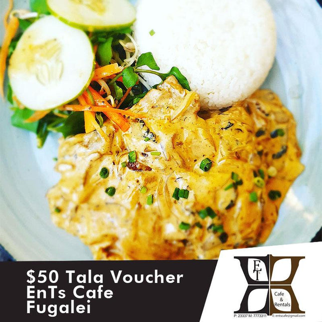 EnTs Cafe Fugalei WS$50 Tala Meal Voucher - Samoamarket.com