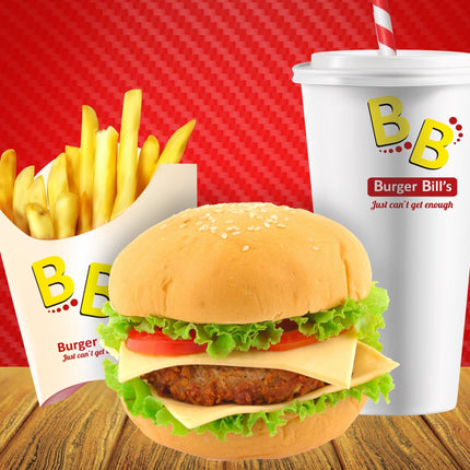 Large Billy's Burger Meal with Large Drink