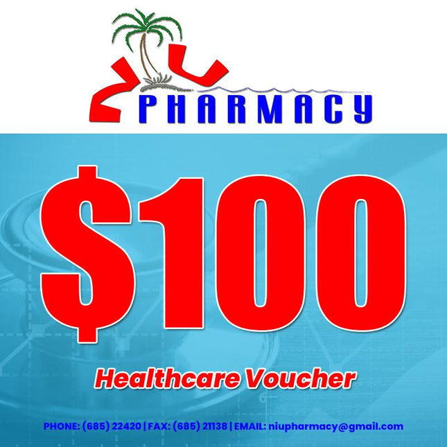 Niu Pharmacy Gift Shop & Healthcare WS$100Tala Voucher (REDEEM AT NIU PHARMACY, SALEUFI) - Samoamarket.com