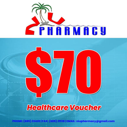 Niu Pharmacy Gift Shop & Healthcare WS$70Tala Voucher (REDEEM AT NIU PHARMACY, SALEUFI) - Samoamarket.com