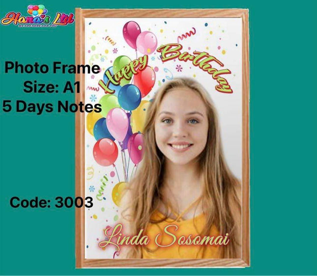Photo Frame Size A1 5 Days Notes "PICK UP AT HANA'S LIMITED TAUFUSI" - Samoamarket.com