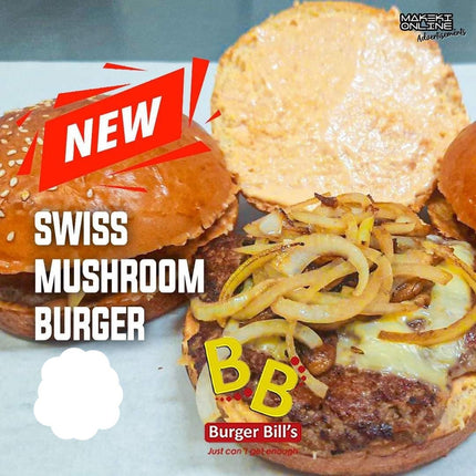 Swiss Mushroom Burger Meals Small