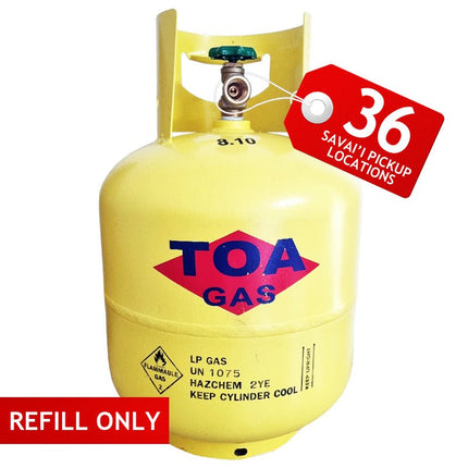 Toa Gas 9Kg Refill Only - Swap any same size Gas bottle 36 Selected Village Locations - Samoamarket.com