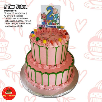 Velvet Cake 2 Tier "PICK UP AT VAITELE MARKET SHOP #R8, UPOLU" - Samoamarket.com